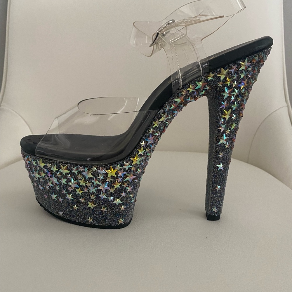 Pleaser hologram star stilettos